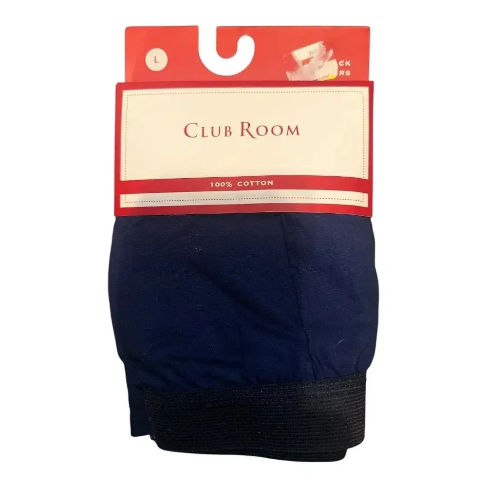 Club Room Blue Solid & Patterned Boxer Shorts, Large‎